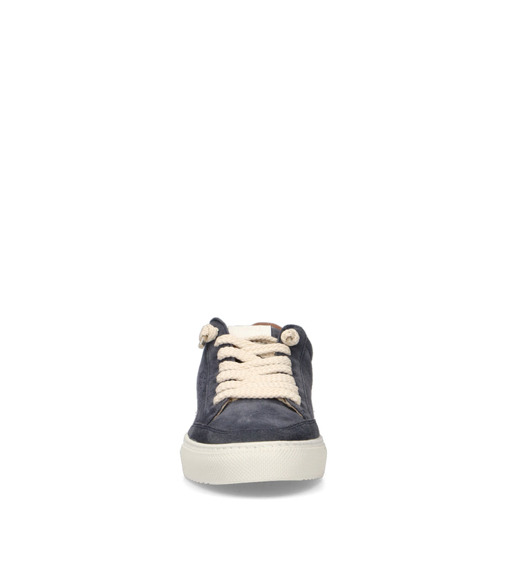 P448 Sneaker uomo blu in suede