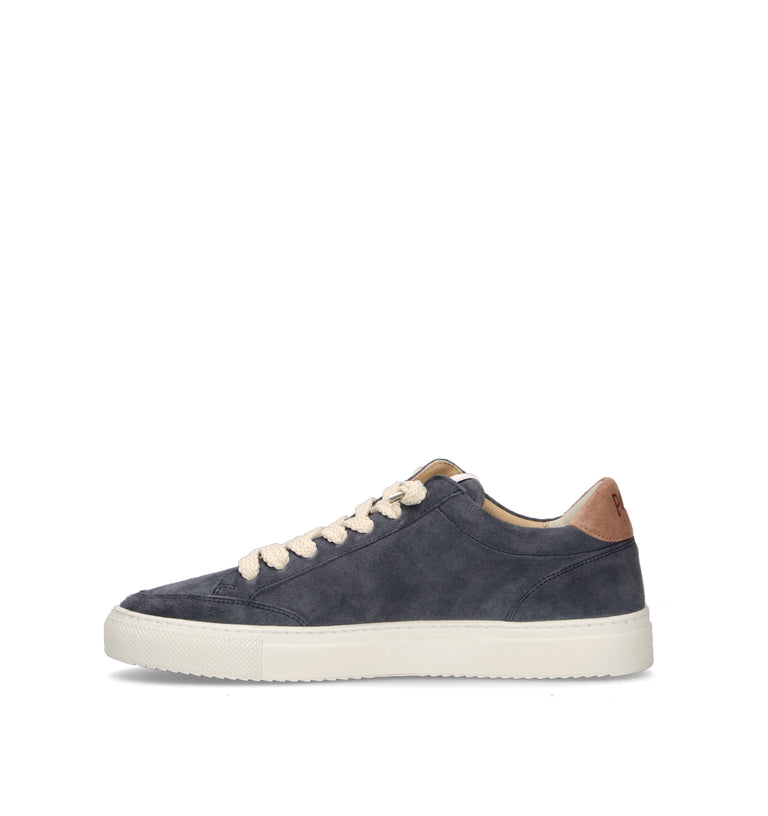 P448 Sneaker uomo blu in suede
