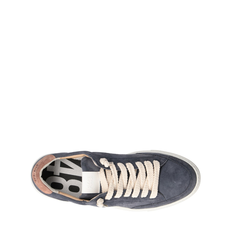 P448 Sneaker uomo blu in suede