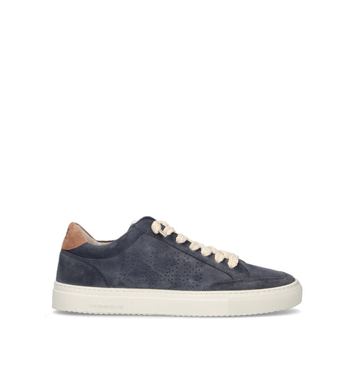P448 Sneaker uomo blu in suede