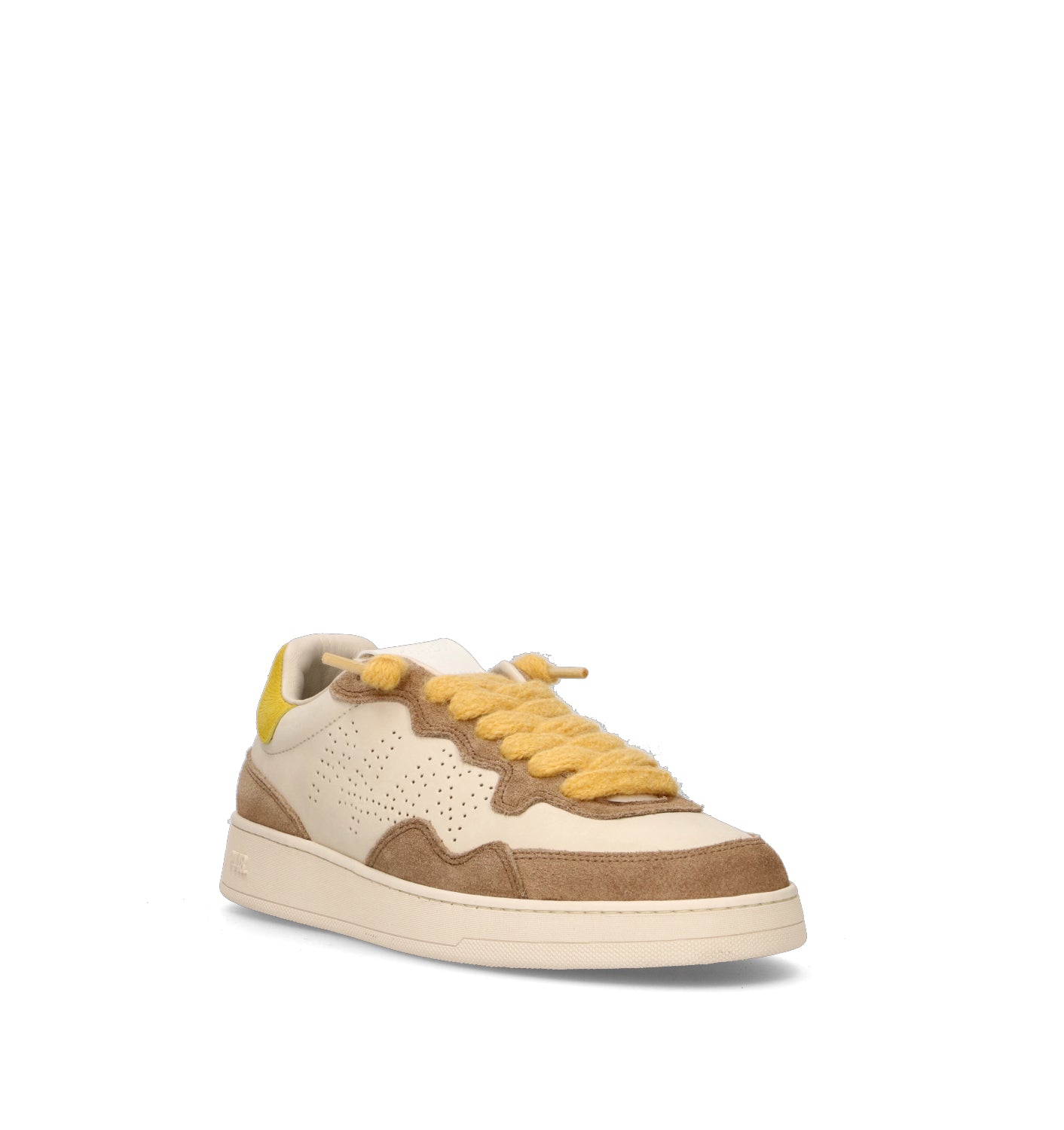 P448 Sneaker donna panna/gialla in nabuk