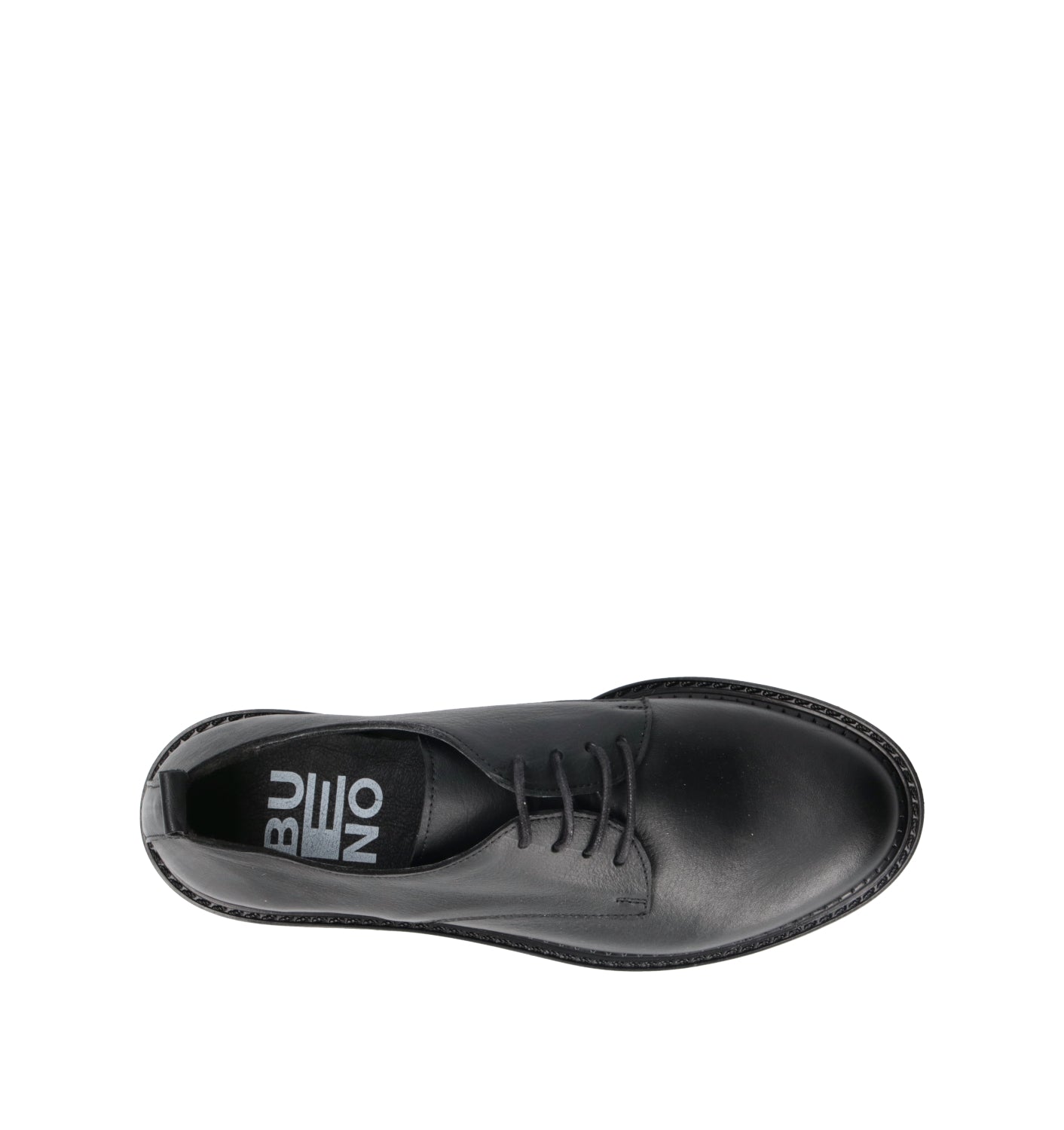 BUENO Stringata donna nera in pelle