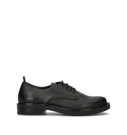 BUENO Stringata donna nera in pelle