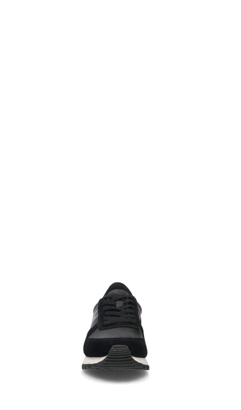 BLAUER Sneaker donna nera/azzurra in suede