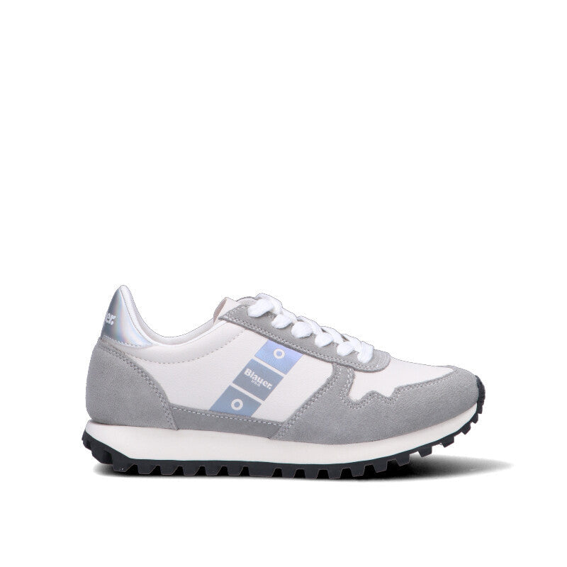 BLAUER Sneaker donna bianca/grigia in suede