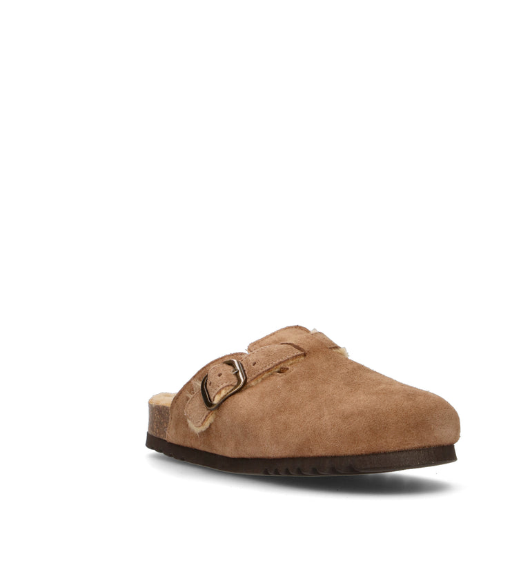 SCHOLL Sabot donna marrone in suede