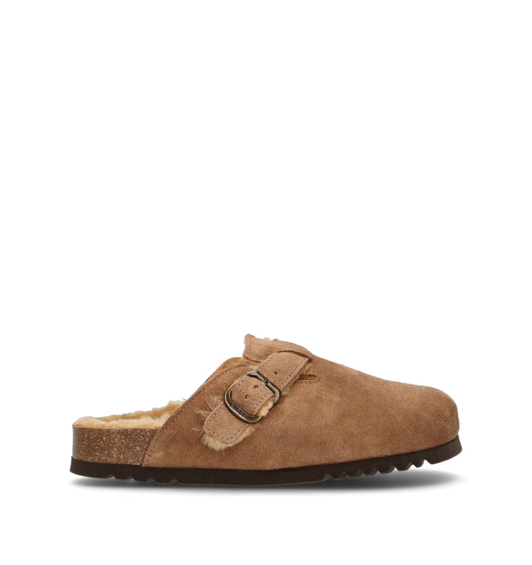 SCHOLL Sabot donna marrone in suede
