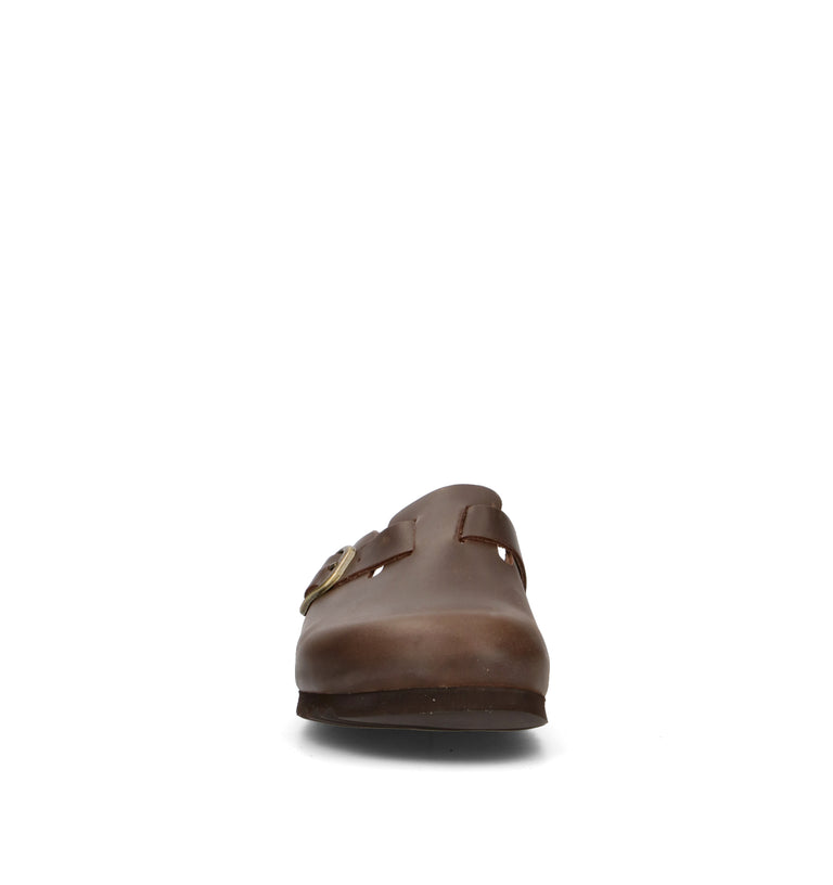 SCHOLL Sabot donna marrone in pelle