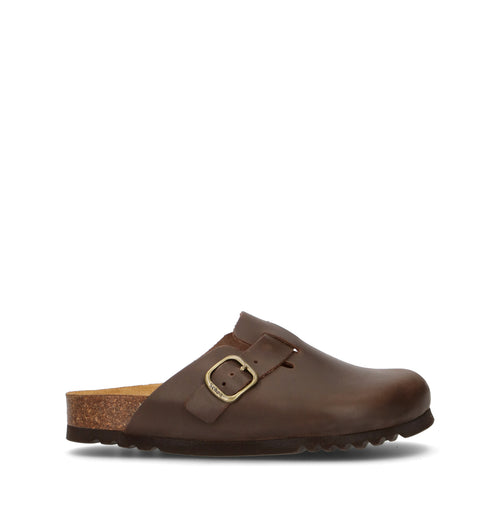 SCHOLL Sabot donna marrone in pelle