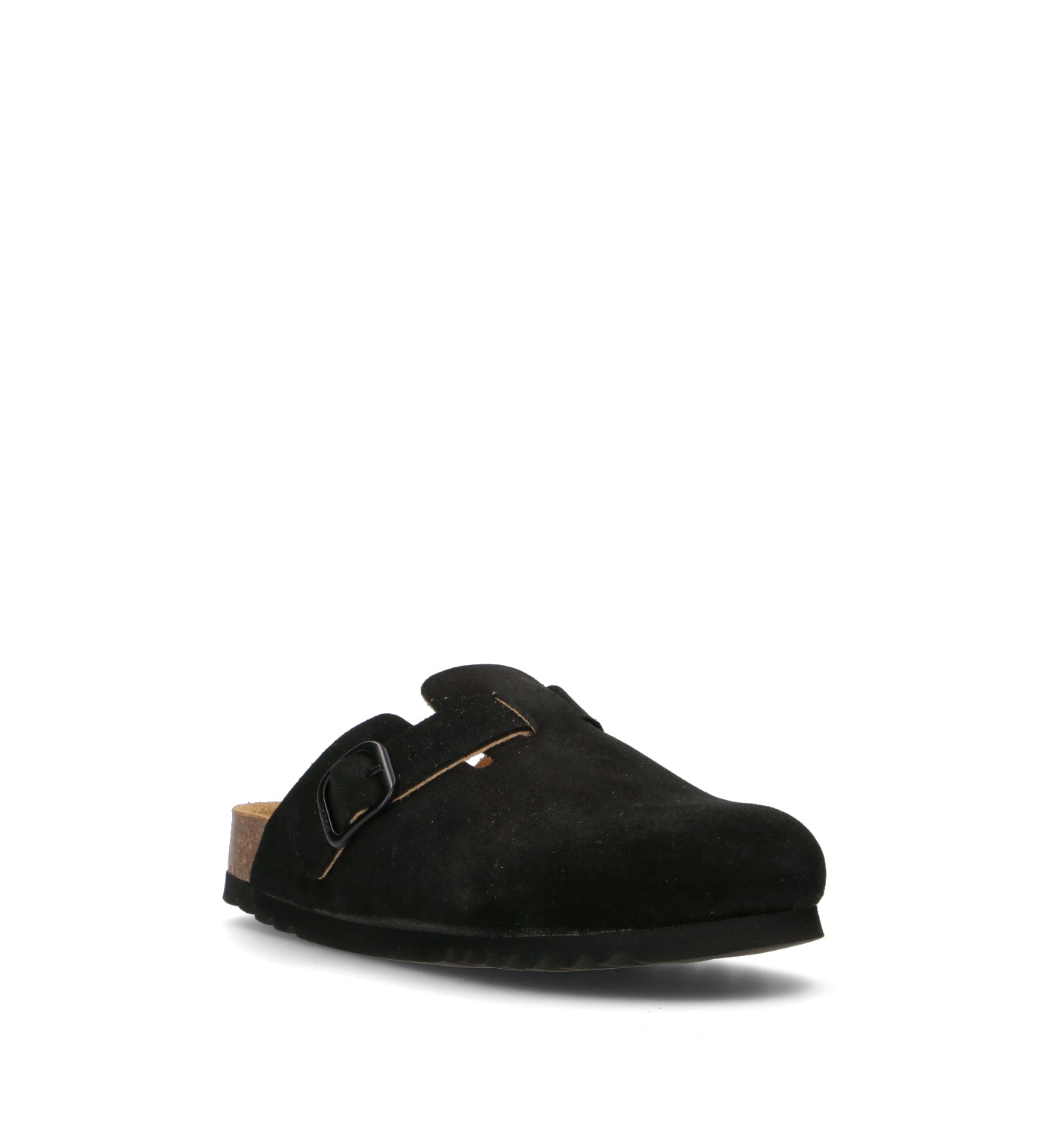 SCHOLL Sabot donna nero in suede