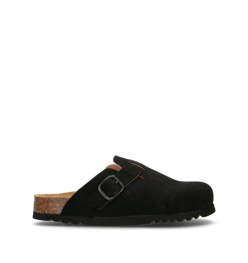 SCHOLL Sabot donna nero in suede