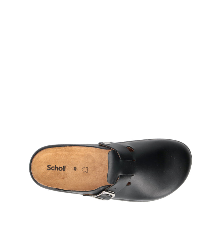SCHOLL Sabot donna nero in pelle