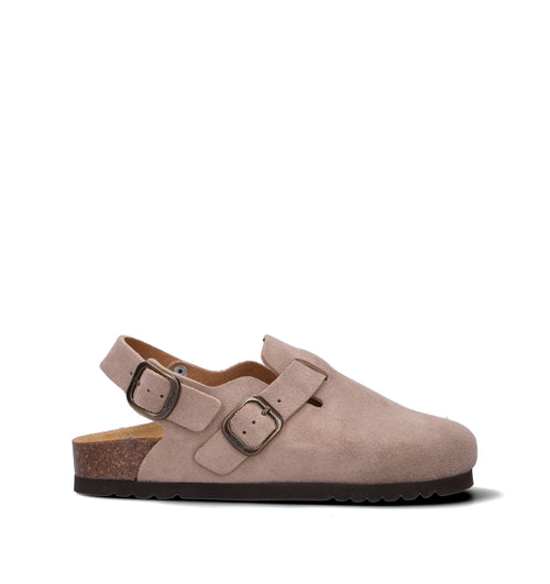 SCHOLL Zoccolo donna beige in suede