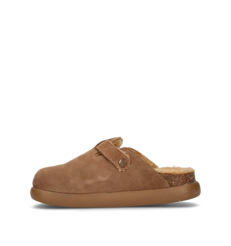SCHOLL Sabot donna marrone in suede