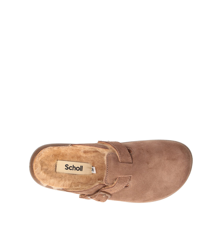 SCHOLL Sabot donna marrone in suede