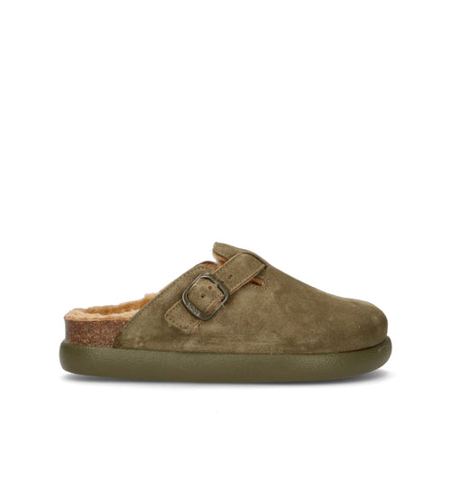 SCHOLL Sabot donna oliva in suede