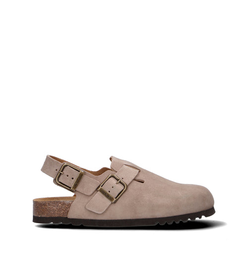 SCHOLL Zoccolo uomo beige in suede
