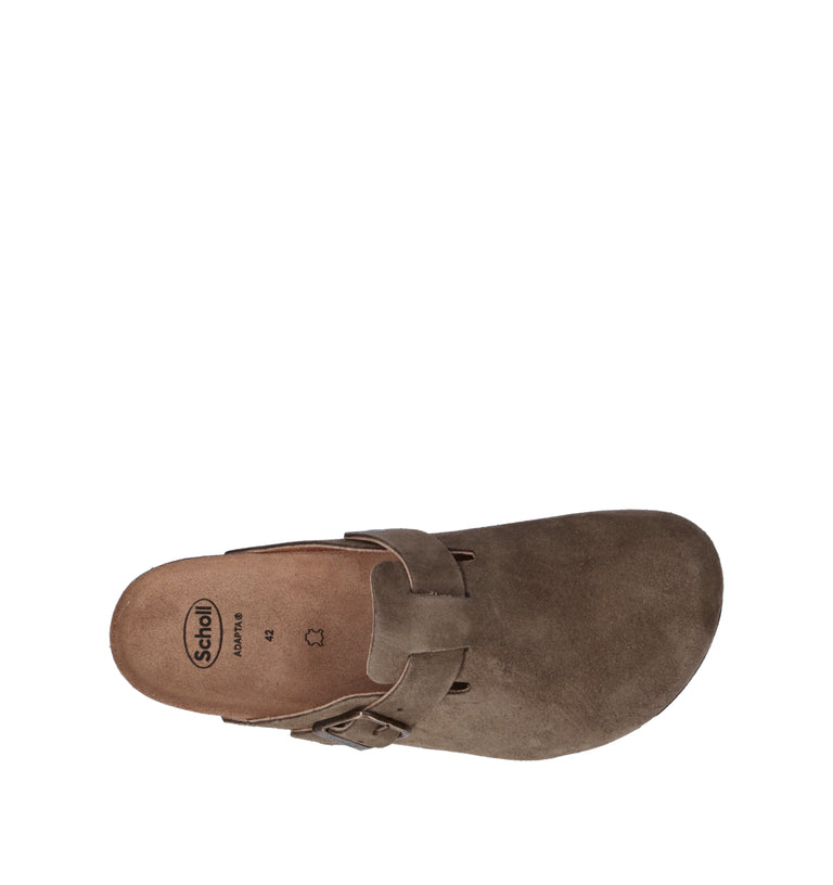 SCHOLL Sabot uomo khaki in suede