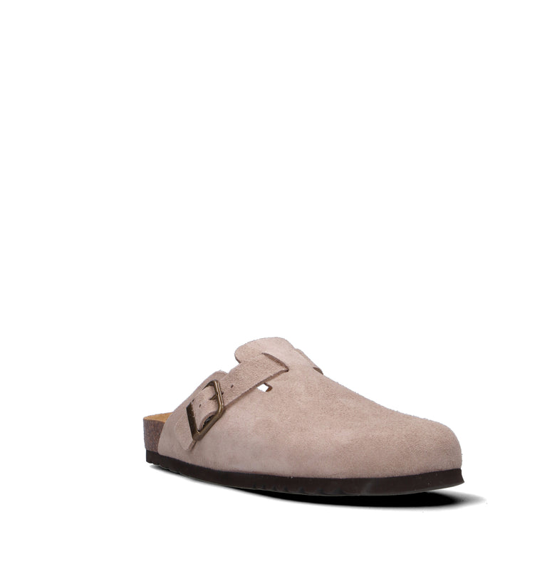 SCHOLL Sabot uomo beige in suede