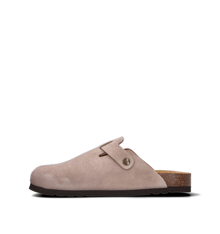 SCHOLL Sabot uomo beige in suede