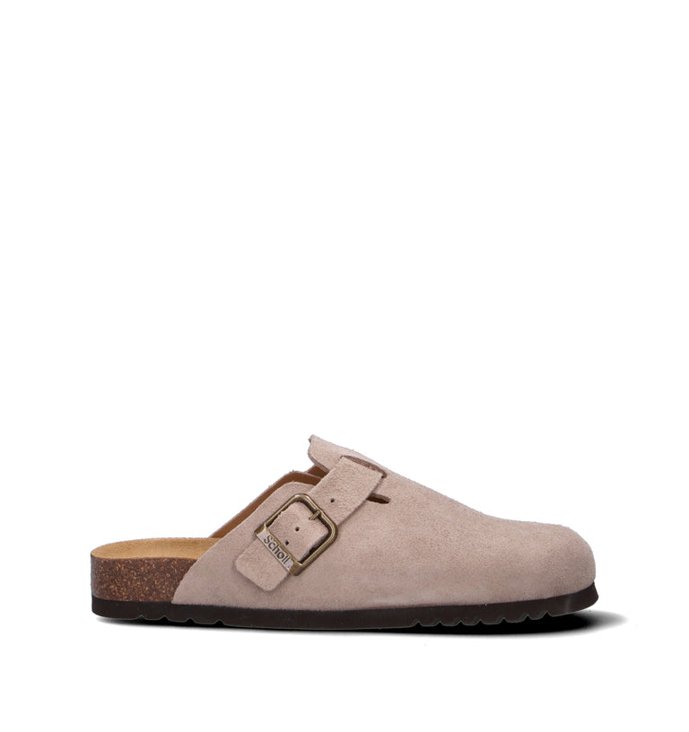 SCHOLL Sabot uomo beige in suede