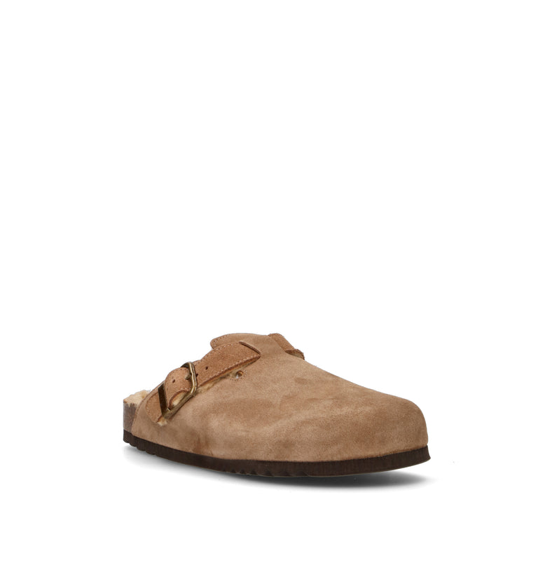 SCHOLL Sabot uomo beige in suede