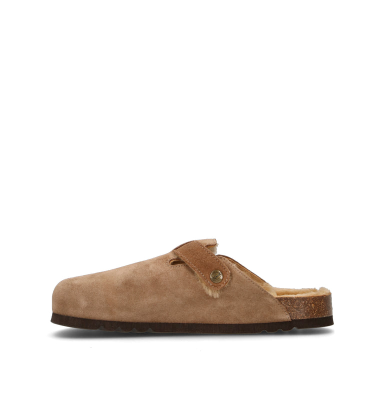 SCHOLL Sabot uomo beige in suede