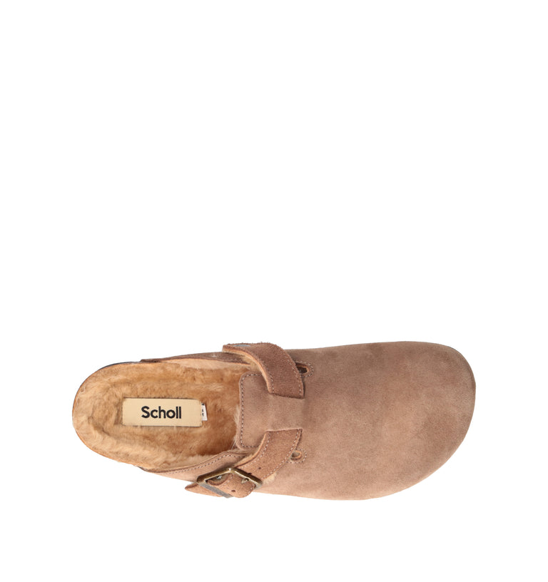 SCHOLL Sabot uomo beige in suede