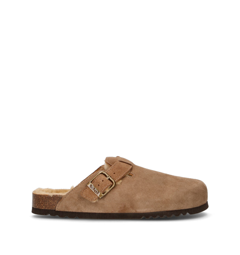 SCHOLL Sabot uomo beige in suede