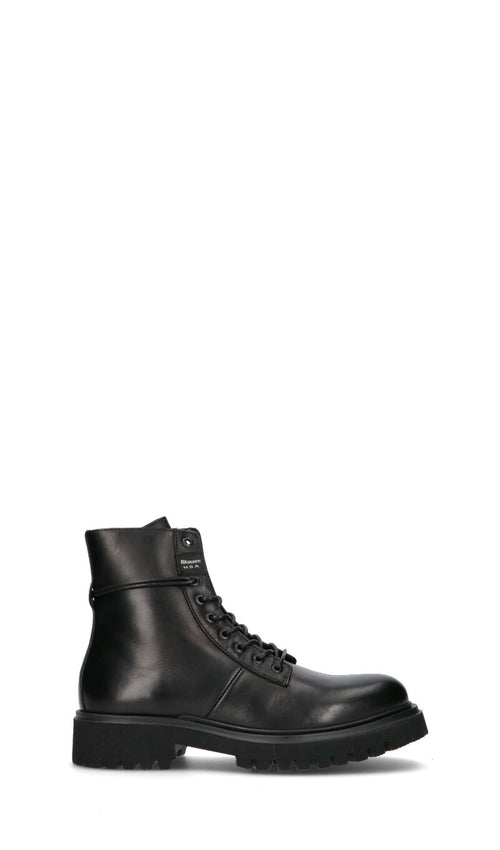 BLAUER Polacchino uomo nero in pelle