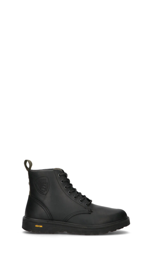 BLAUER Polacchino uomo nero in pelle