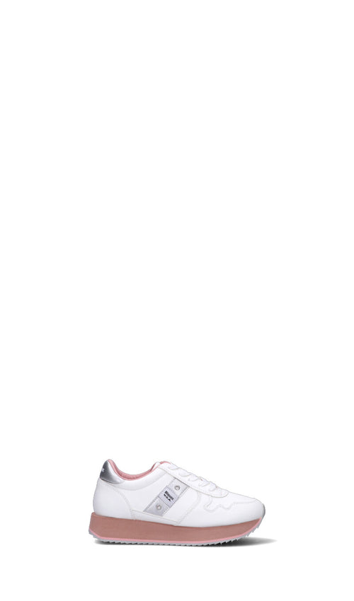 BLAUER Sneaker bimba bianca/rosa/argento in suede