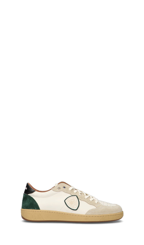 BLAUER Sneaker uomo bianca/verde in pelle