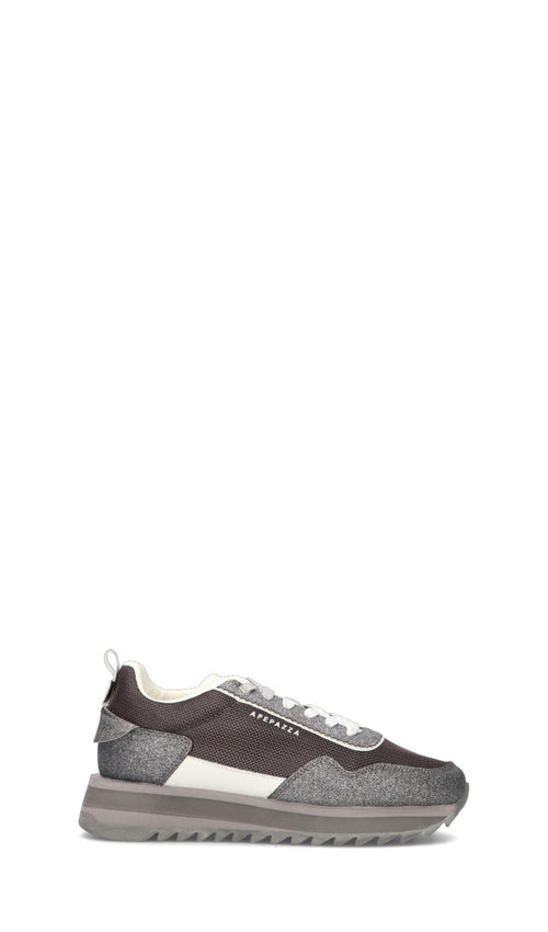 APEPAZZA Sneaker donna argento in pelle