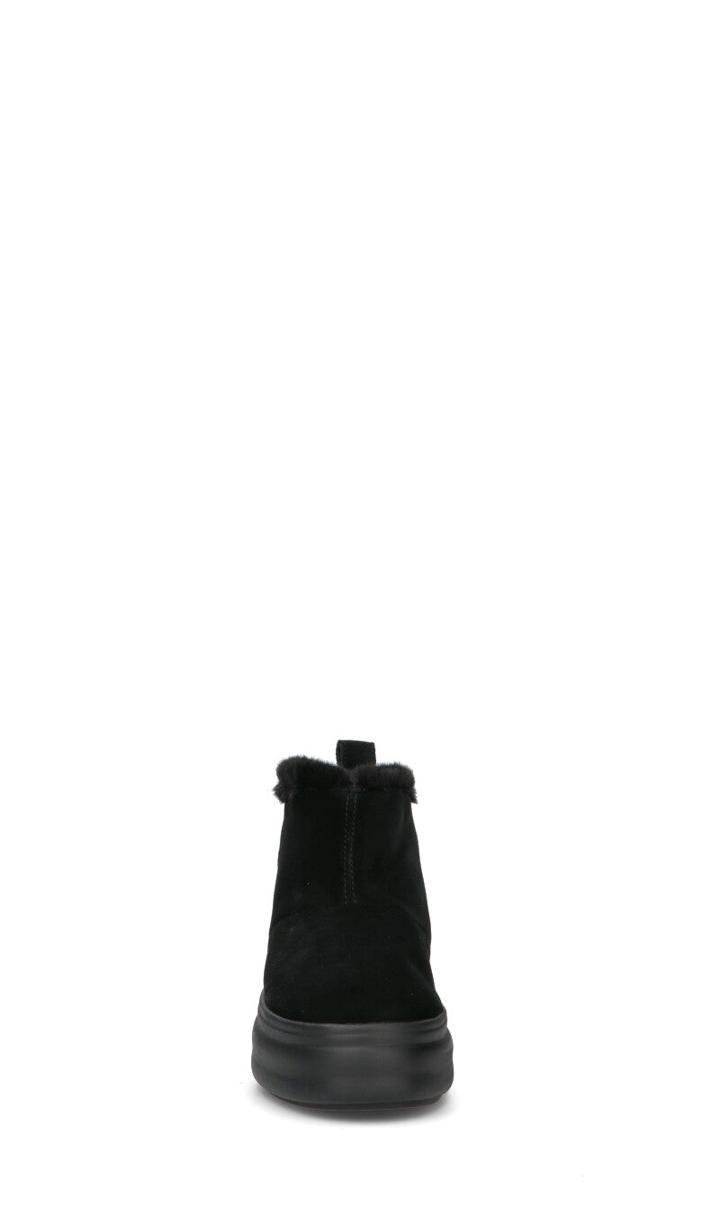 BLAUER Stivaletto pelo donna nero in suede