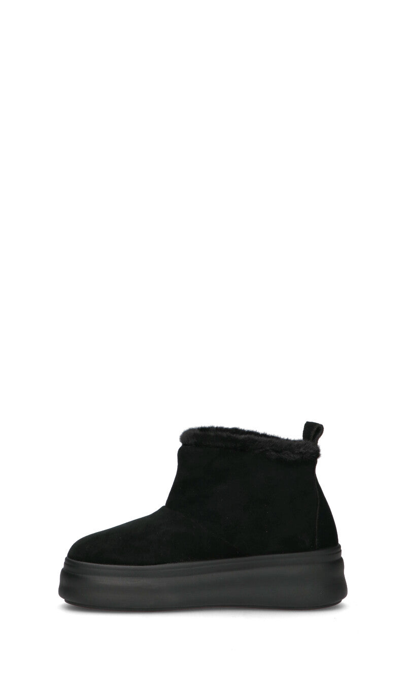 BLAUER Stivaletto pelo donna nero in suede