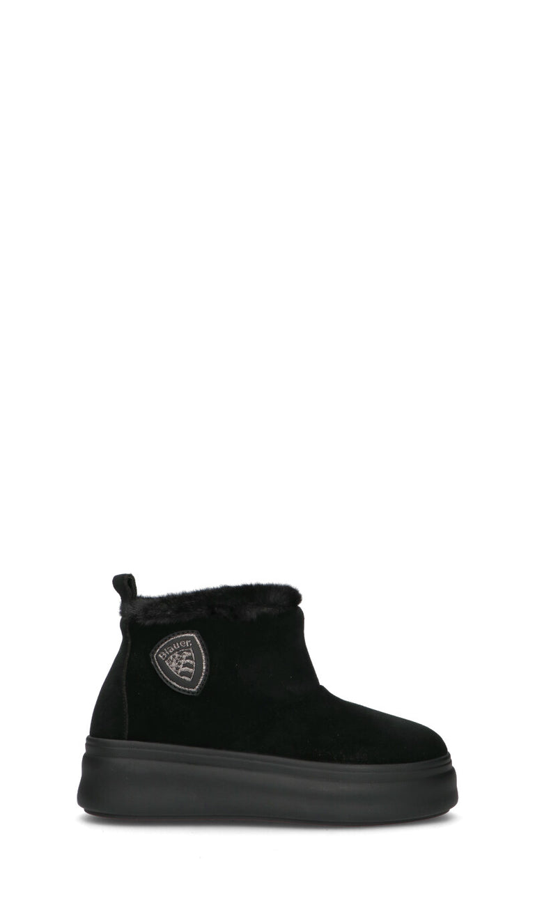 BLAUER Stivaletto pelo donna nero in suede – Quellogiusto