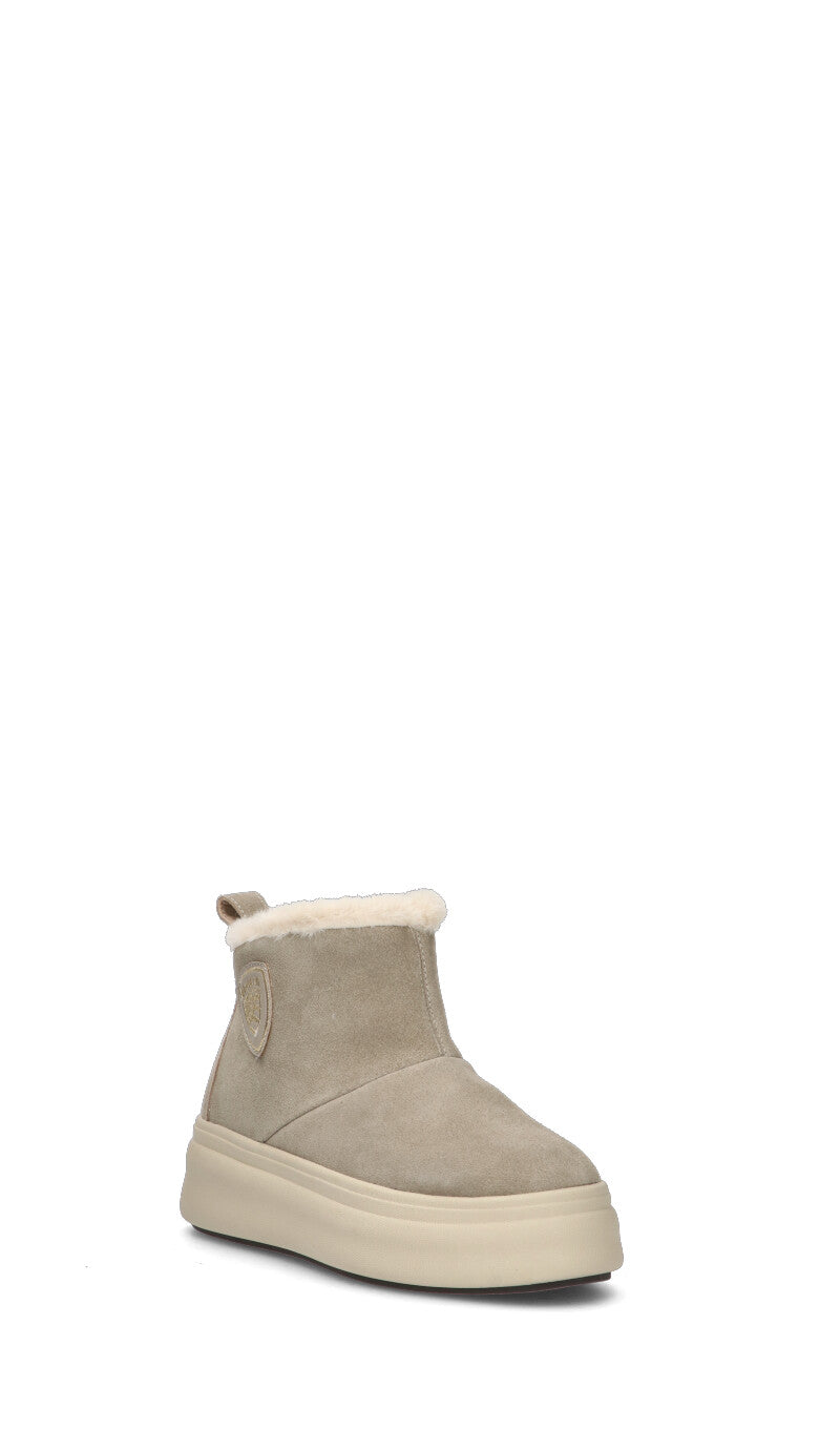 BLAUER Stivaletto pelo donna taupe in suede