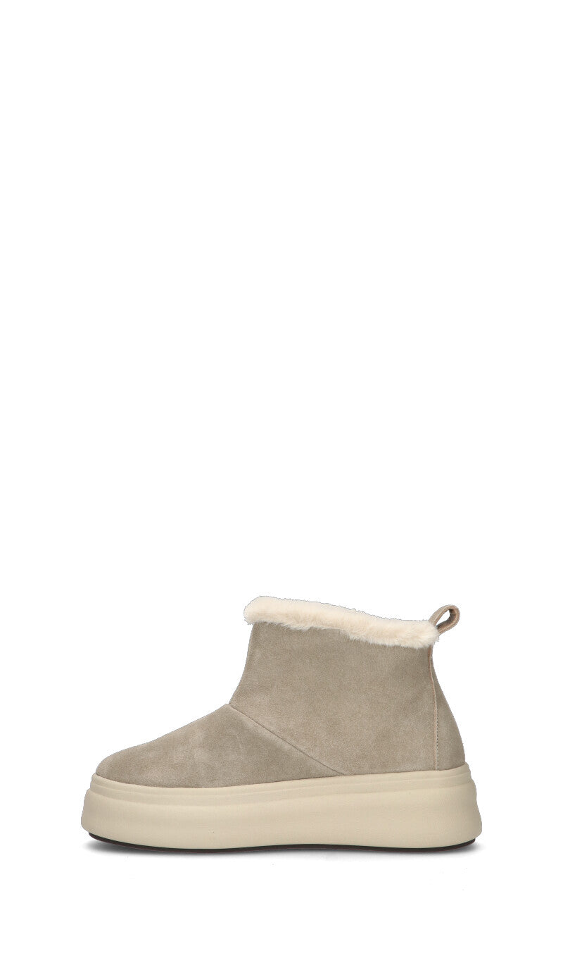 BLAUER Stivaletto pelo donna taupe in suede