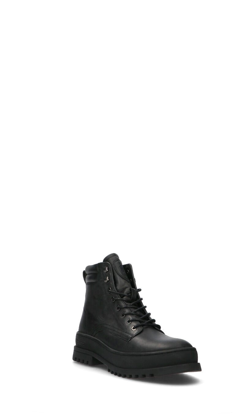 BLAUER Polacco uomo nero in pelle