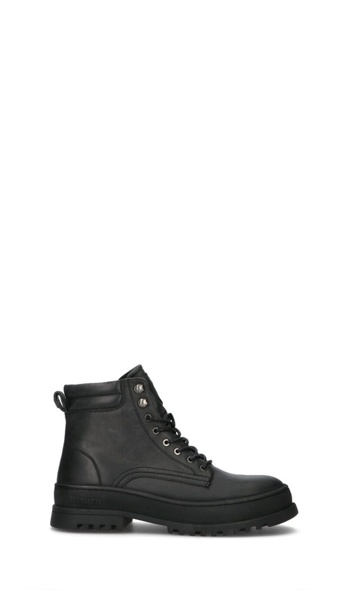 BLAUER Polacco uomo nero in pelle