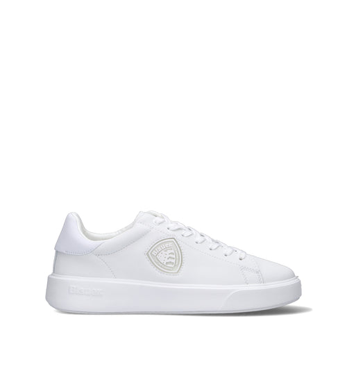 BLAUER Sneaker uomo bianca in pelle