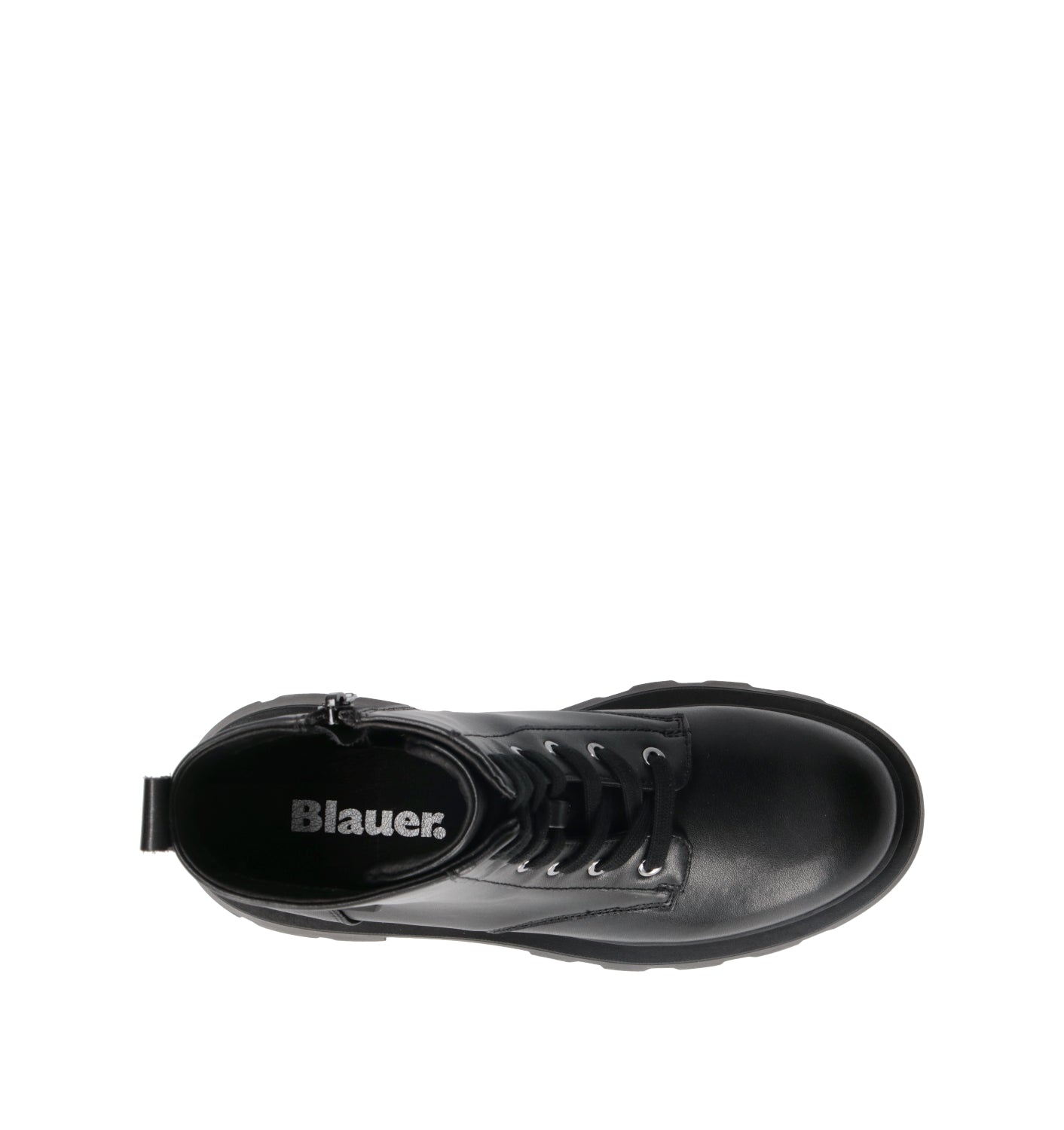BLAUER Anfibio donna nero in pelle