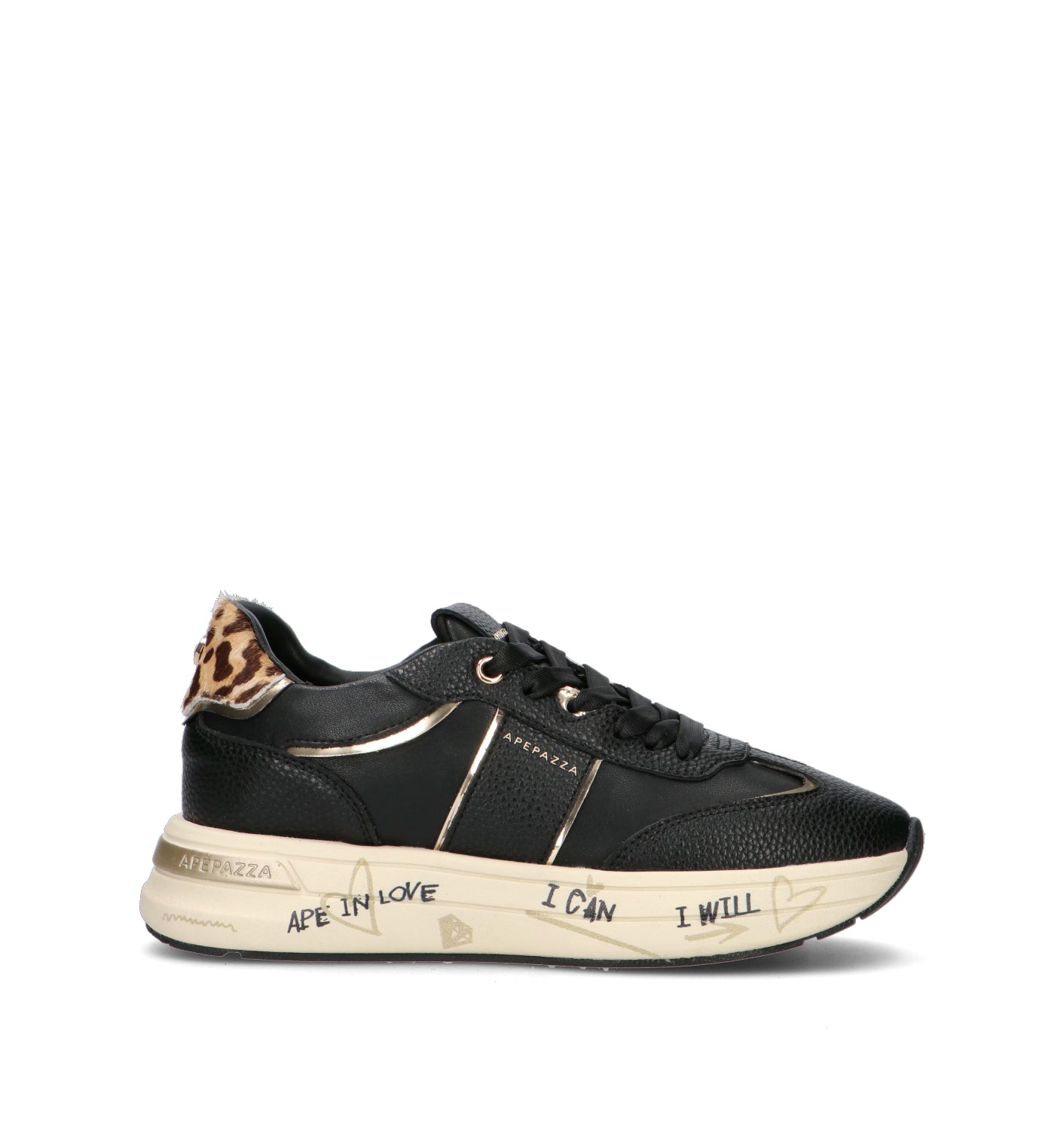 APEPAZZA Sneaker donna nera