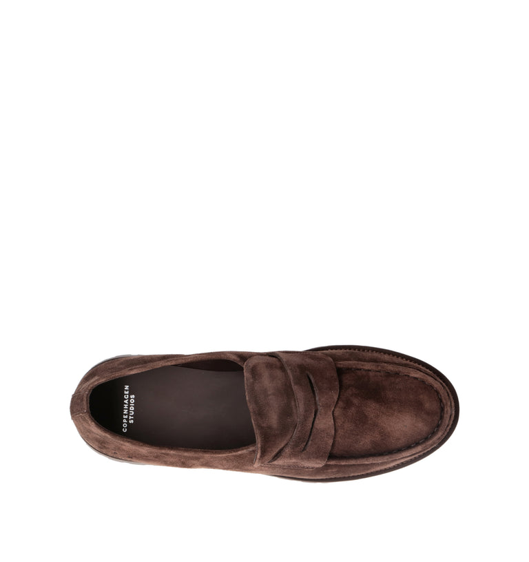COPENHAGEN Mocassino uomo marrone in suede