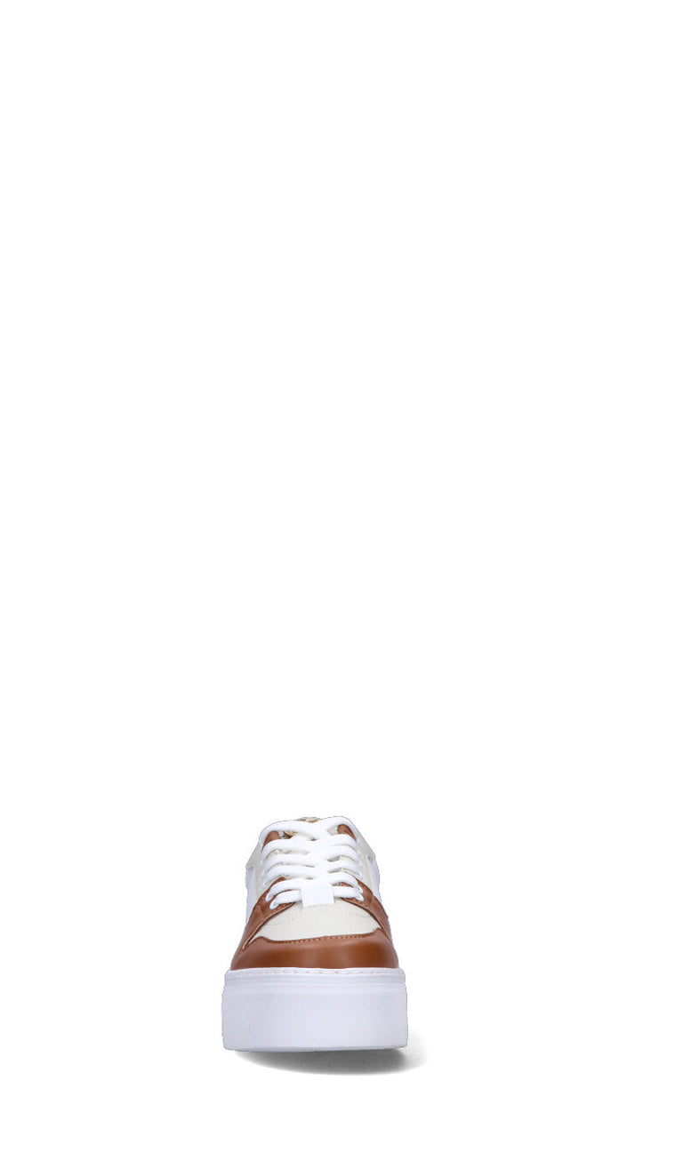 FRACOMINA Sneaker donna bianca/marrone/azzurra in pelle