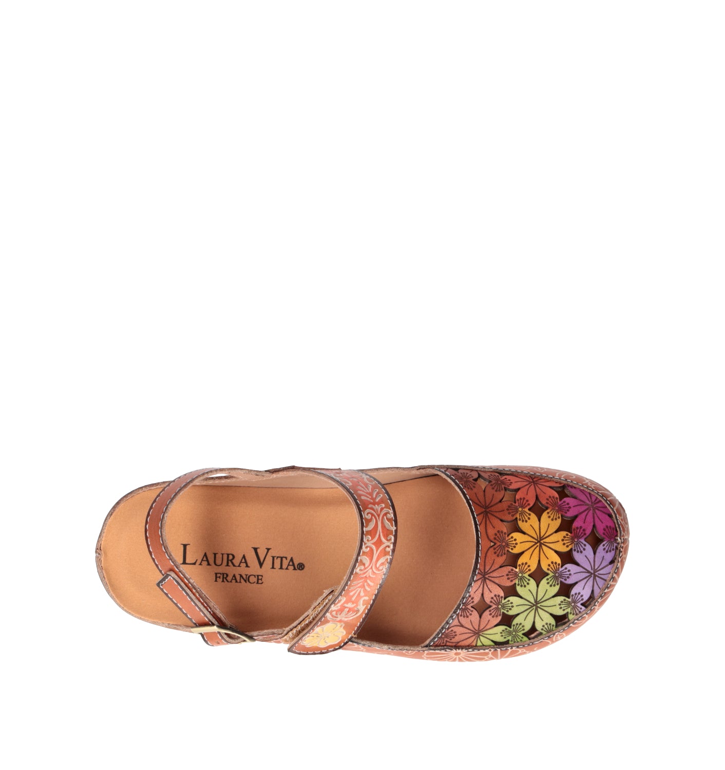 LAURA VITA Sandalo donna cammello in pelle