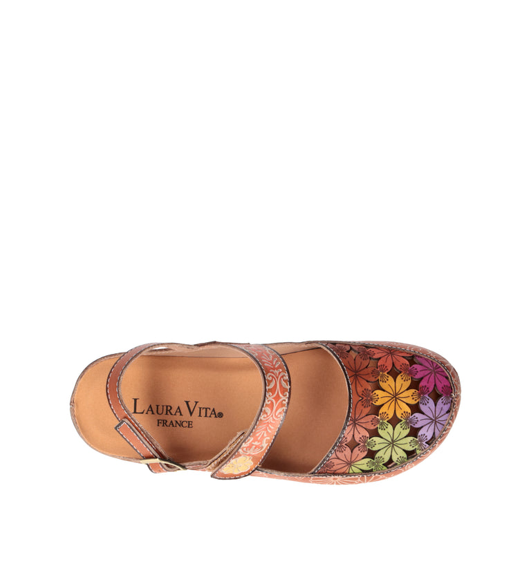 LAURA VITA Sandalo donna cammello in pelle