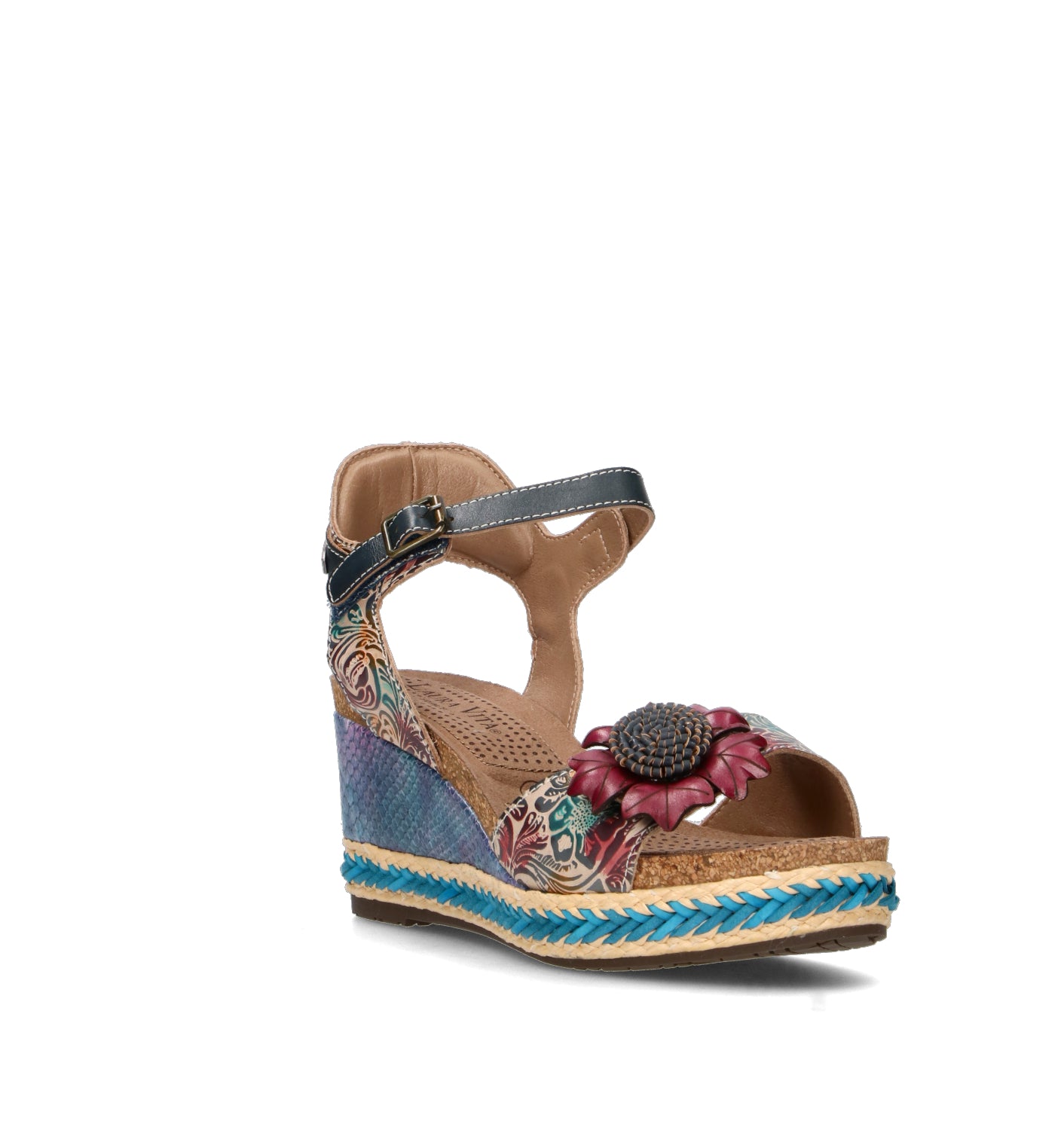 LAURA VITA Sandalo donna multicolor in pelle