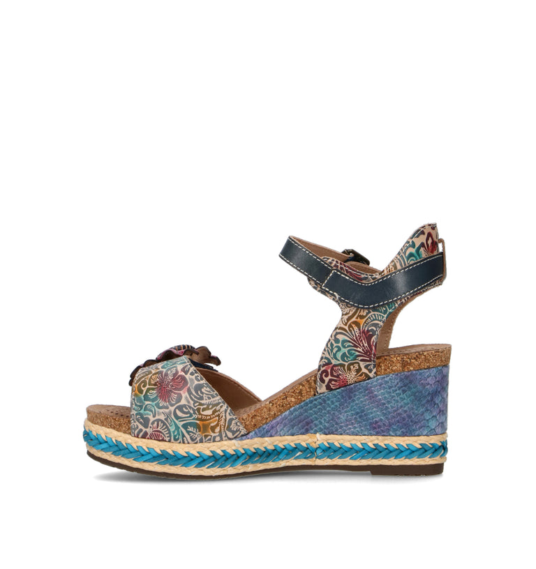 LAURA VITA Sandalo donna multicolor in pelle